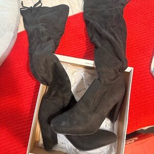 Wild Diva Over the Knee Black Boots
